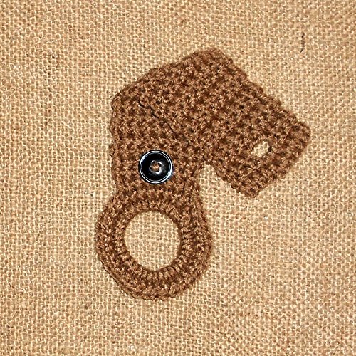 Light Brown Crochet Hanging Dish Towel Holder Kitchen Decor