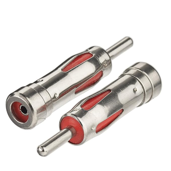 Lot De 3 Adaptateurs Antenne Radio DIN Mâle Vers ISO Femelle - Compatible Avec La Plupart Des Voitures - Installation Facile Sans Soudure