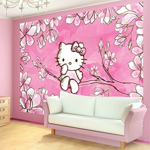 Hello Kitty Cherry Tree Blossom Wallpaper Mural