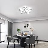 Comely 45W Dimmable LED Flower Ceiling Light with Remote 5-Leaf Modern view 9