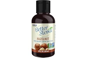 NOW Foods BetterStevia Hazelnut Zero-Calorie Liquid Sweetener, Keto Friendly, Suitable for Diabetics, No Erythritol, 2-Ounce