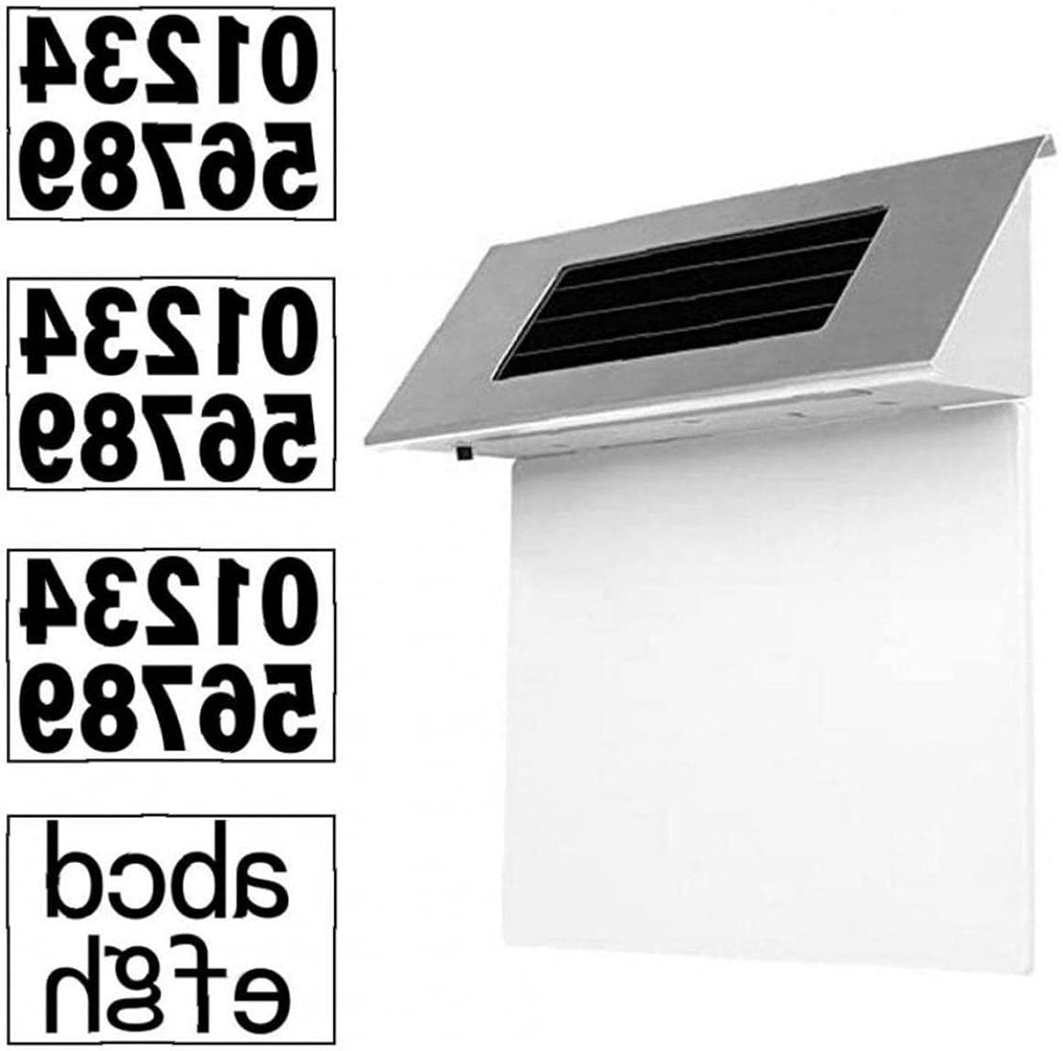 Outdoor Stainless Steel Solar Number Light Outdoor Wall Plaque Solar Powered Lights Solar Wall Lights Outside Garden Fence Outside Wall: Kitchen & Dining