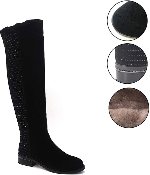 wedge long boots uk