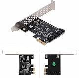 Lazmin 2 Port SATA PCIe Controller Card SATA III 6Gbps Expansion Adapter view 2