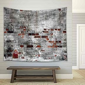 Broken Brick Texure - Fabric Wall Tapestry Home Decor - 51x60 inches