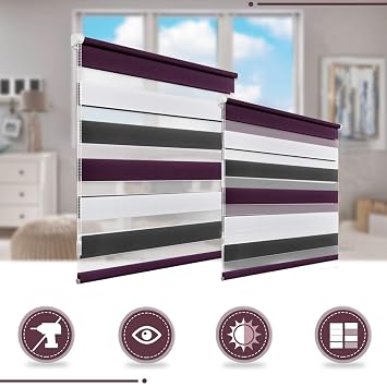 Amazon De Homedemo Doppelrollo 90 X 150 Cm Klemmfix Rollo Fur