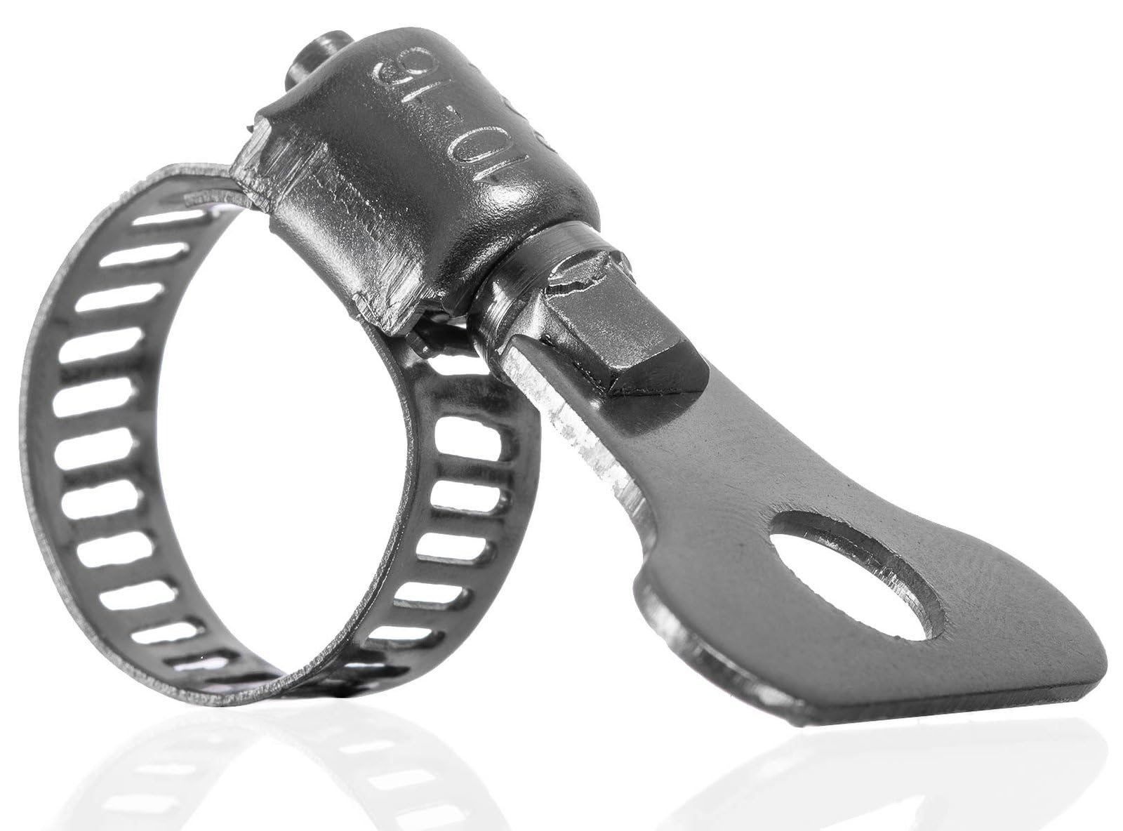 YoiYee 10-16mm Hose Clamp, 304 Stainless Steel Adjustable Pipe Clip with Thumbscrew, Butterfly Type Metal Worm Drive Ducting Strap for Securing Gas/Fuel Line, Pack of 4