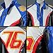 Another Me Men's Costume Soldier 76 PU Leather Embroidered Cosplay Jacket and Gloves Suit Male White Blue