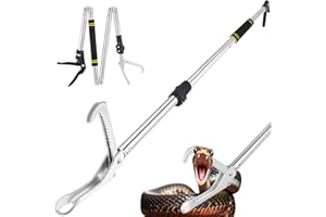 Frebuta Snake Grabber Tool, 69" Snake Tongs Grabber for Rattlesnake Heavy Duty Professional Folding Snake Feeding Tongs Wide 