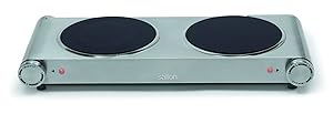 Salton HP1269 Double Burner Infrared Cooking Range, Stainless Steel