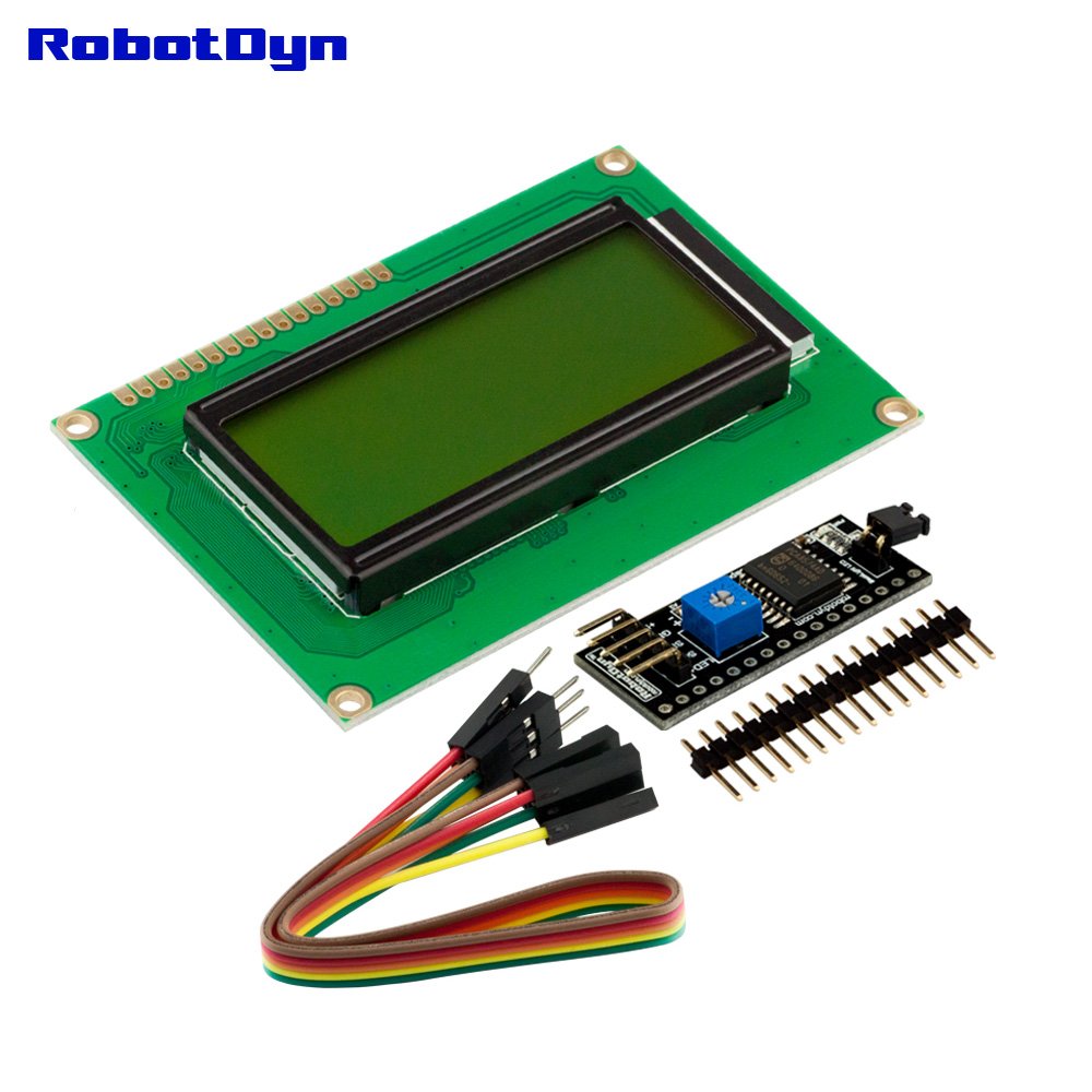 I2C LCD Display 1604 for Projects with Arduino RobotDyn Symbols 4 Rows ...