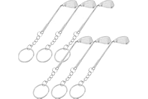 POPETPOP 6pcs Alloy Mini Golf Club Keychains with Pendant, Sports Key Rings for Men Women, Golf Party Favors