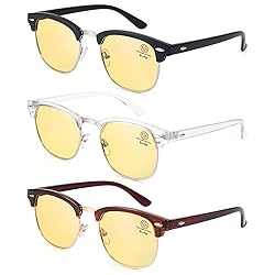 Rutony 3 Pack Blue Light Blocking Glasses Men