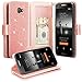 Huawei Ascend XT2 H1711 Case, SOGA [Pocketbook Series] PU Leather Magnetic Flip Design Wallet Case for Huawei Ascend Xt2 H1711, Huawei Elate 4g - Rose Gold Glitter