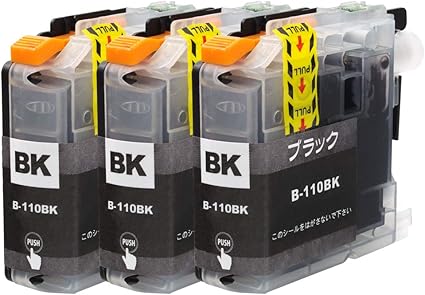 Amazon Lc110 Bk 3本セット ブラザー用互換インクカートリッジ 残量表示 新互換チップ搭載 Qr説明書 0619製 型番 Dcp J152n Dcp J137n Dcp J132n 0619 パソコン 周辺機器 通販