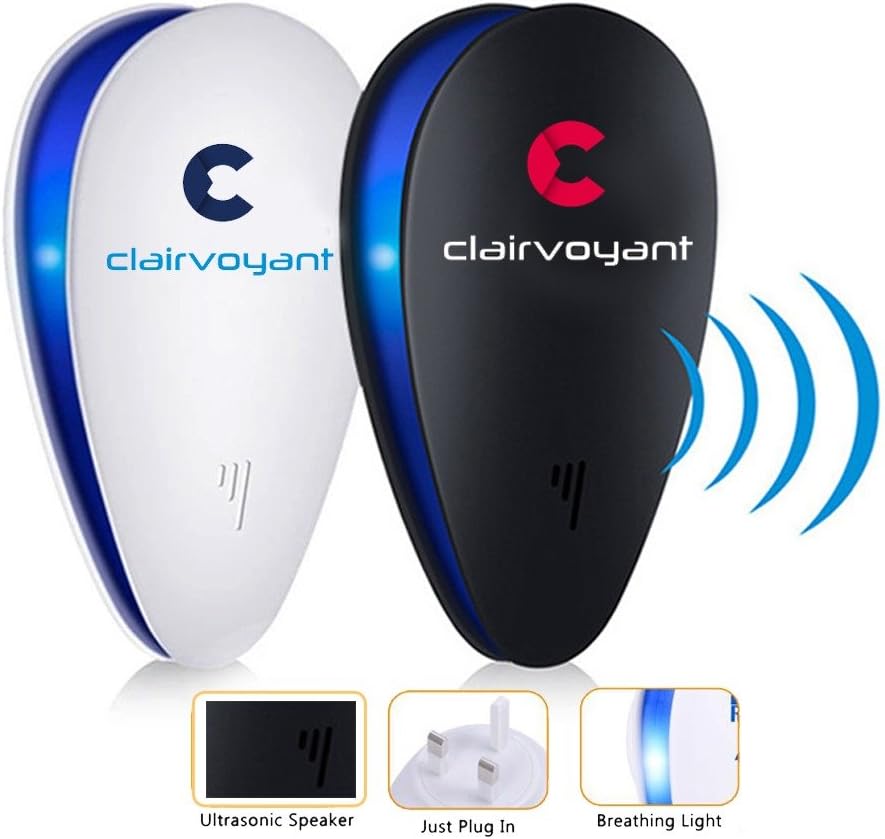 (2019 UPGRADED) ClairVoyant Pest Repeller Plug In - (2Pack) Ultrasonic Pest Repeller For Moths, Mice, Mosquito, Insects, Rats, Flies, Spiders And More - Human And Pet Safe - UPGRADED 2019(FREE EBOOK)