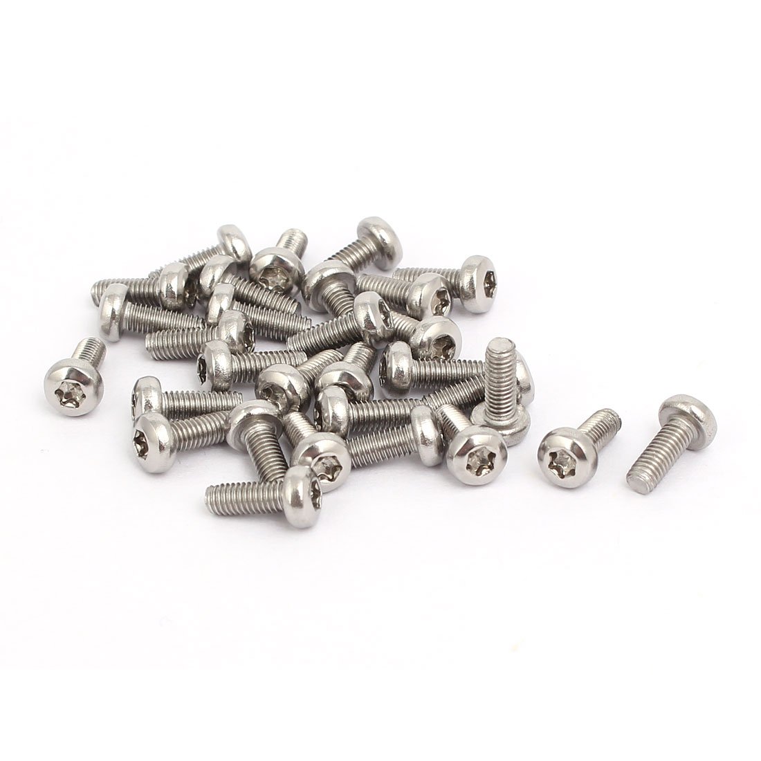 Sourcingmap M3x8mm 304 Stainless Steel Button Head Torx Screws Bolts T10 Drive 30pcs