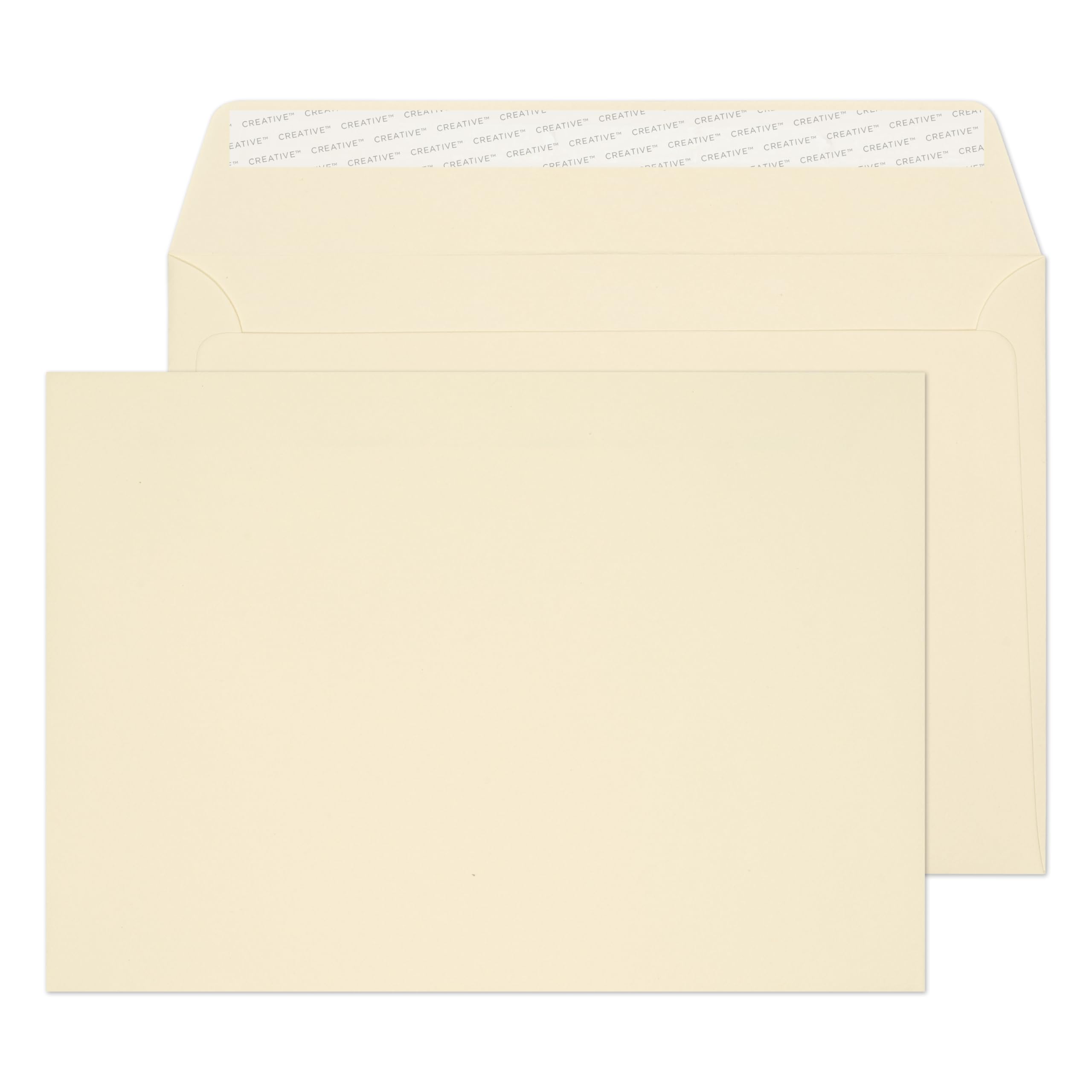 Blake Creative Senses C5 162 x 229 mm 145gsm Luxury Handmade Feltmark Peel & Seal Wallet Envelopes (44FT347) Ivory - Pack of 20