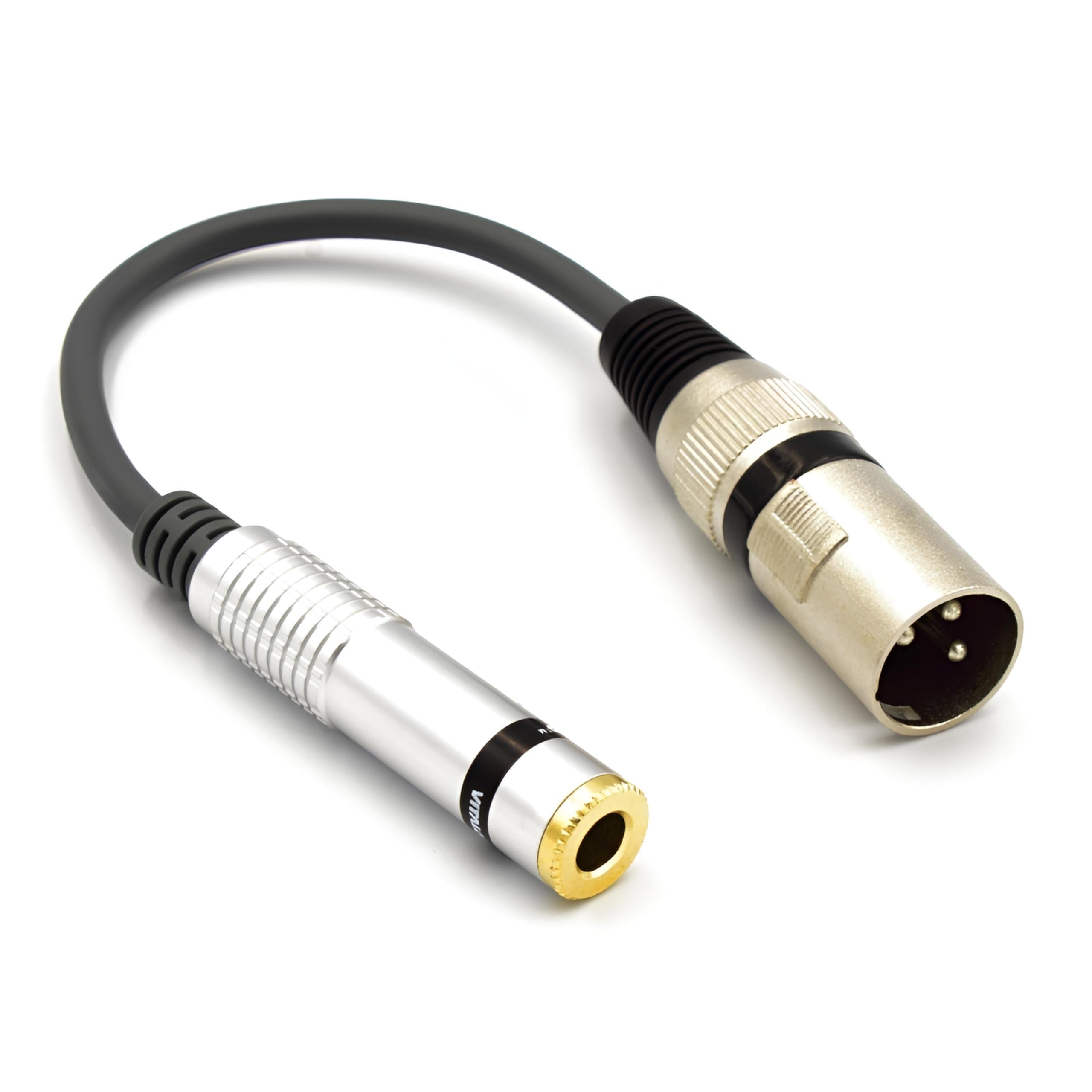 VITALCO XLR Male to 6.35 Jack Mono Female Adapter 1/4 Jack TS to 3 Pin Microphone Audio Cable
