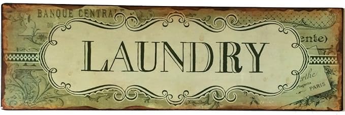 Amazon.de: AS4HOME Blechschild - Laundry - Schild im Antik Look