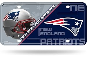 RICO INDUSTRIES NFL New England Patriots Unisex New England Patriots License Plate Metalnew England Patriots License Plate Me