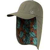 TOP-EX L/XL/XXL UV50+ Waterproof Neck Flap Baseball Sun Cap | Large-head fit; UPF 50+ ear and neck coverage; waterproof shell; adjustable drawcord for fishing, hiking and outdoor work