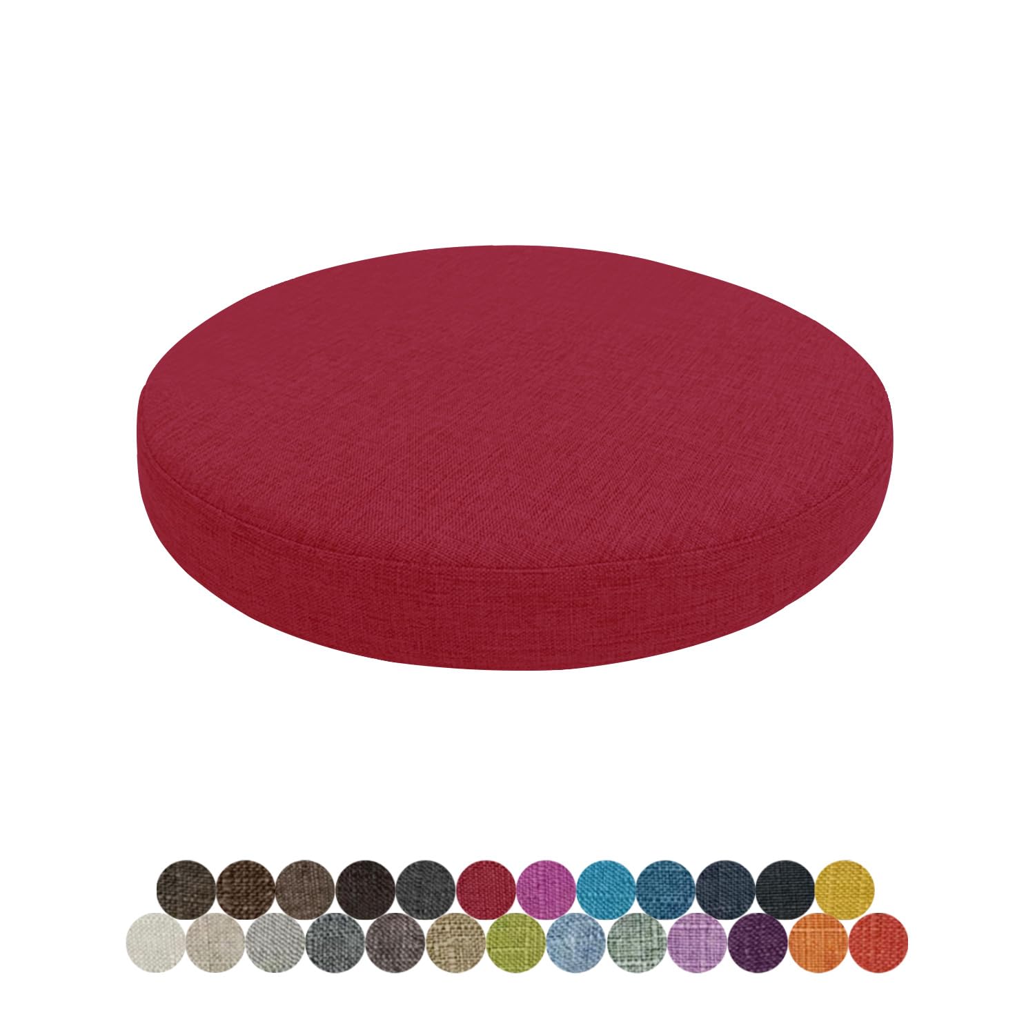 Lsjoaw 座布団クッション 60 X 60 X 8CM(一つ) ラウンド 円形 座面 シート チェア 洗える 丸型 椅子用 丸形 フロア スツール 丸 無地 高反発 シート丸い ダイニングチェア カラー22 の商品画像