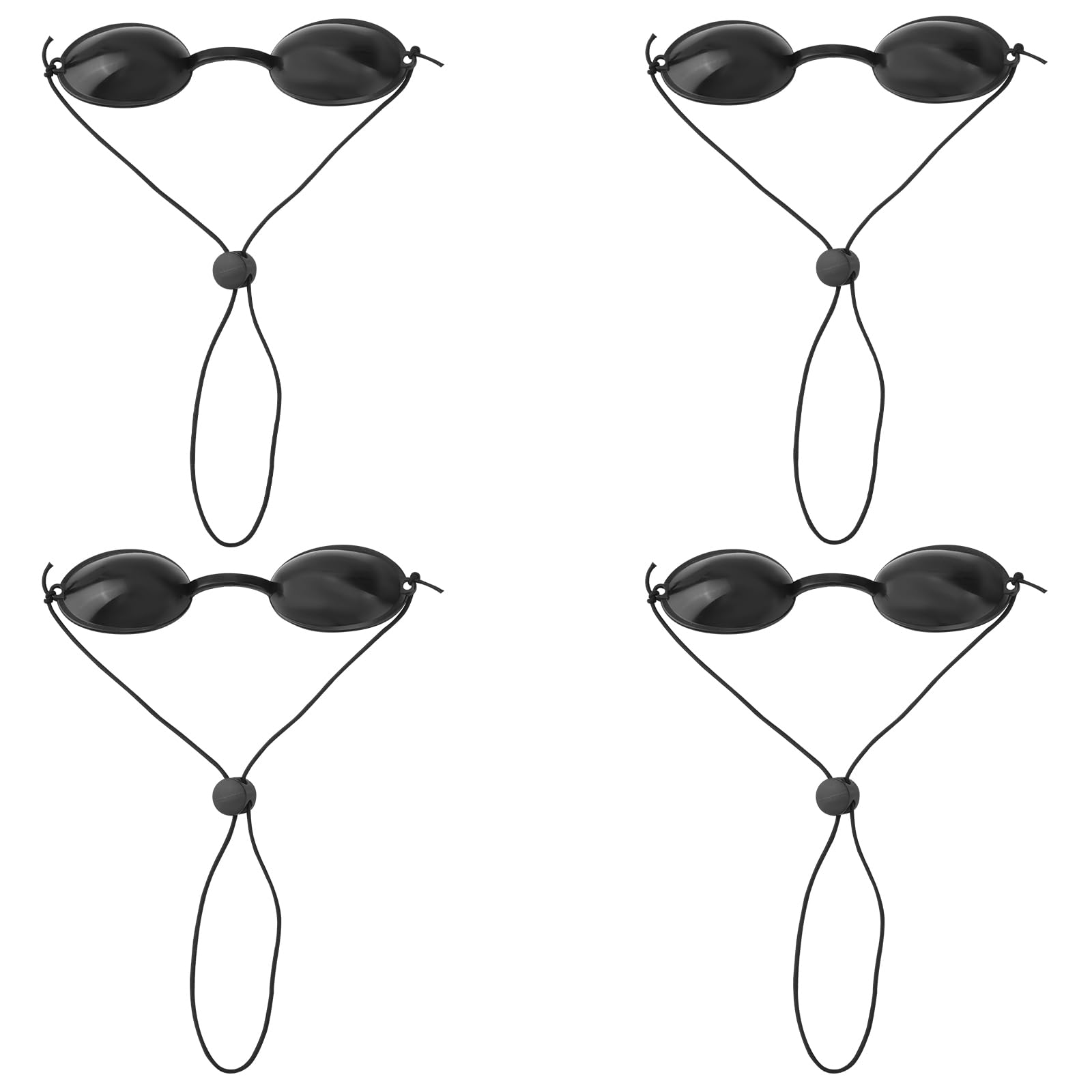 Photo 1 of 4 Pairs Tanning Goggles, Protective Glasses for Red Light Therapy Eye Protection Tanning Eye Protection Eyewear for Sunbed Sunbathing IPL LED Light (Black)