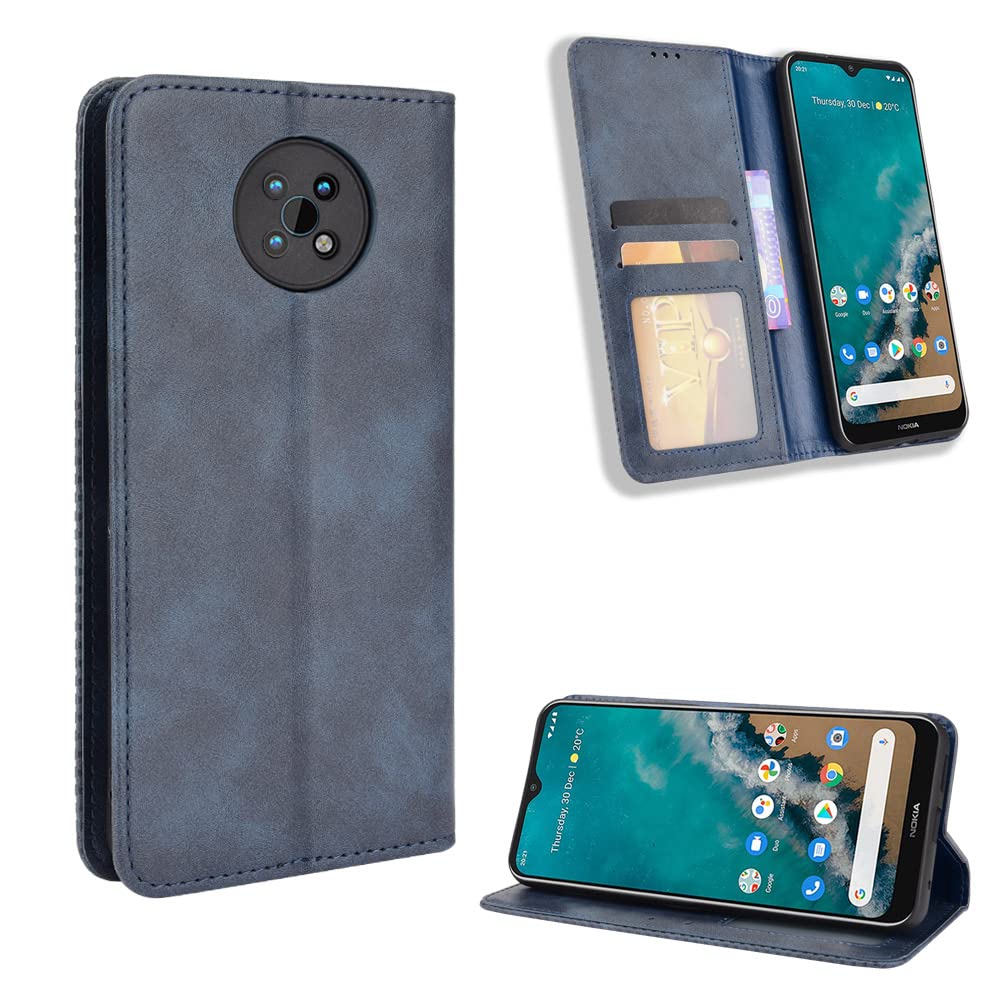 Nokia G50 5G Case [Wallet Case] [Kickstand] [Card Slots] [Magnetic Flip Cover] Compatible with Nokia G50 5G Smartphone(Blue)