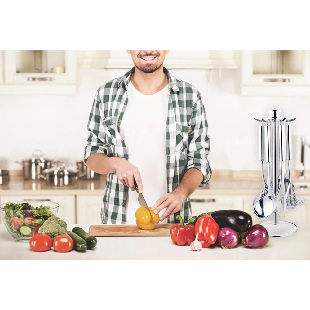 Kitchen Utensils, TD HOME 7-Pieces Kitchen Accessories Gadgets Tools  Nonstick Stainless Steel Kitchenware Cooking Utensils Set with Holder  Spatula