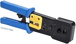 PETECHTOOL RJ45 Crimp Tool Ethernet Pass Thru