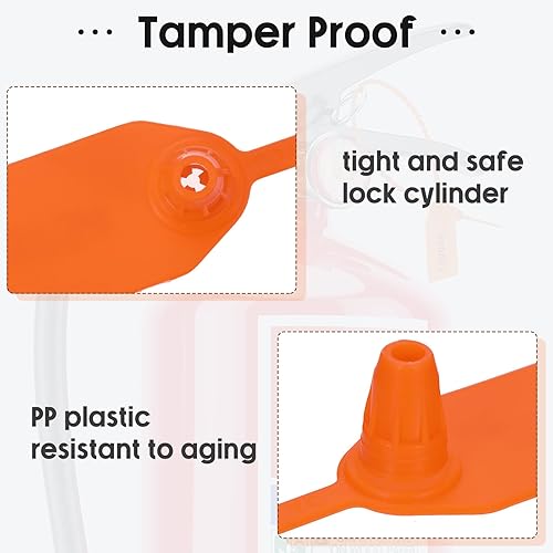 1000 Pcs Plastic Tamper Seals Fire Extinguisher Tags Security Tags Seals Safety Numbered Zip Ties Labels Yellow I3795443040 - View #6