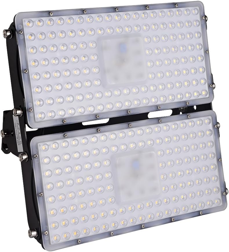 200W/300W LED Outdoor Mounted Spotlight Projector Light, LED Spotlight (Waterproof, 10000-40000Lm, Warm White LED Flood Light, Security Lights, Flood Light, Outdoor and Indoor (200) [Energy Class A+]