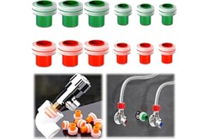 MUSIBO 12PCS Faucet Leak-Proof Sealing Gasket, Fastener Washer, Universal Faucet Valve Double Rubber Sealing Gaskets, Replacement Parts Plastic Leak Proof Raw Material Free Gaskets, for faucets OD 1/2", 3/4"