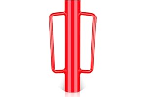 HANXER Fence Post Driver, 16.8 Inch Steel Hand Post Pounder with Handle, 12 LB Heavy Duty T Post Hole Diggers for Sign Posts/U-Channels/Fence Posts(Red)