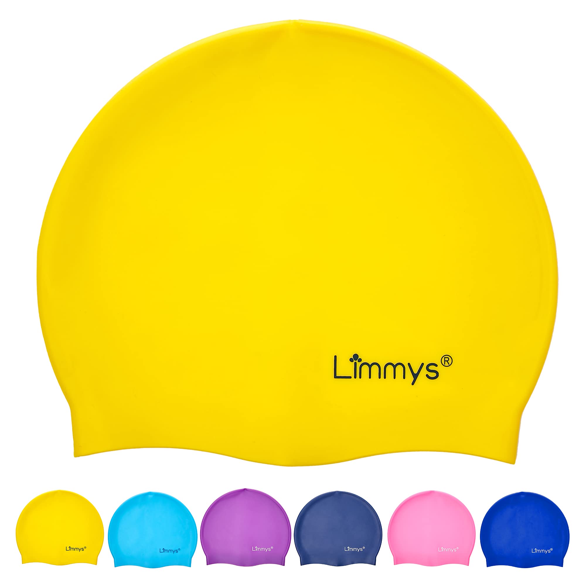 Limmys Kids Swim Cap – 100% Silicone Swim Cap for Boys and Girls – Soft, Stretchy & Comfortable Swimming Cap – Designed for Comfort & Durability
