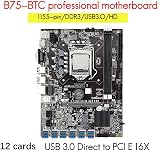 Lodokdre B75 12 GPU Mining Motherboard CPU LGA1155 DDR3 SATA3.0 BTC ETH view 4