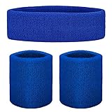 GOGO Sweatband Set Sports Athletic Exercise Headband Wristband Set