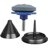 Lawn Mower Blade Sharpener for Drill and Lawn Mower Blade Balancer Set | Fit for Lawn Mower Tractor Garden Tools
