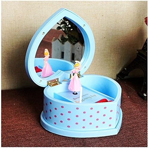 Music Jewelry Box with Pullout Drawer, Jewel Storage Case (love blue)