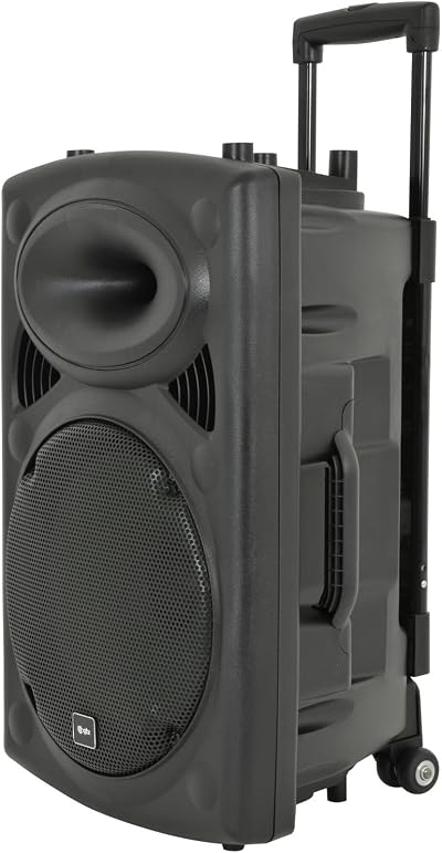 QTX QR12PA Powerful Portable PA with 2 Wireless Mics, Battery 8h