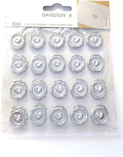 Amazon Com David Tutera Tm Illusion Wax Seal Heart Stickers