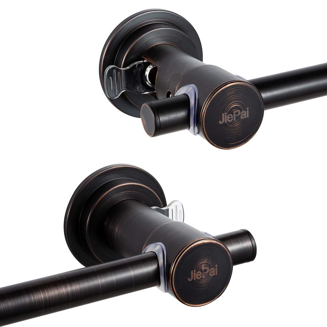 JIEPAI Suction Cup Towel Bar 24 Inch Oil Rubbed Bronze,Removable Modern Vacuum Suction Towel Holder for Bathroom Door Adhesive Towel Bar Suction Towel Rack Holde(Suction Towel Bar-Rubbed Bronze)
