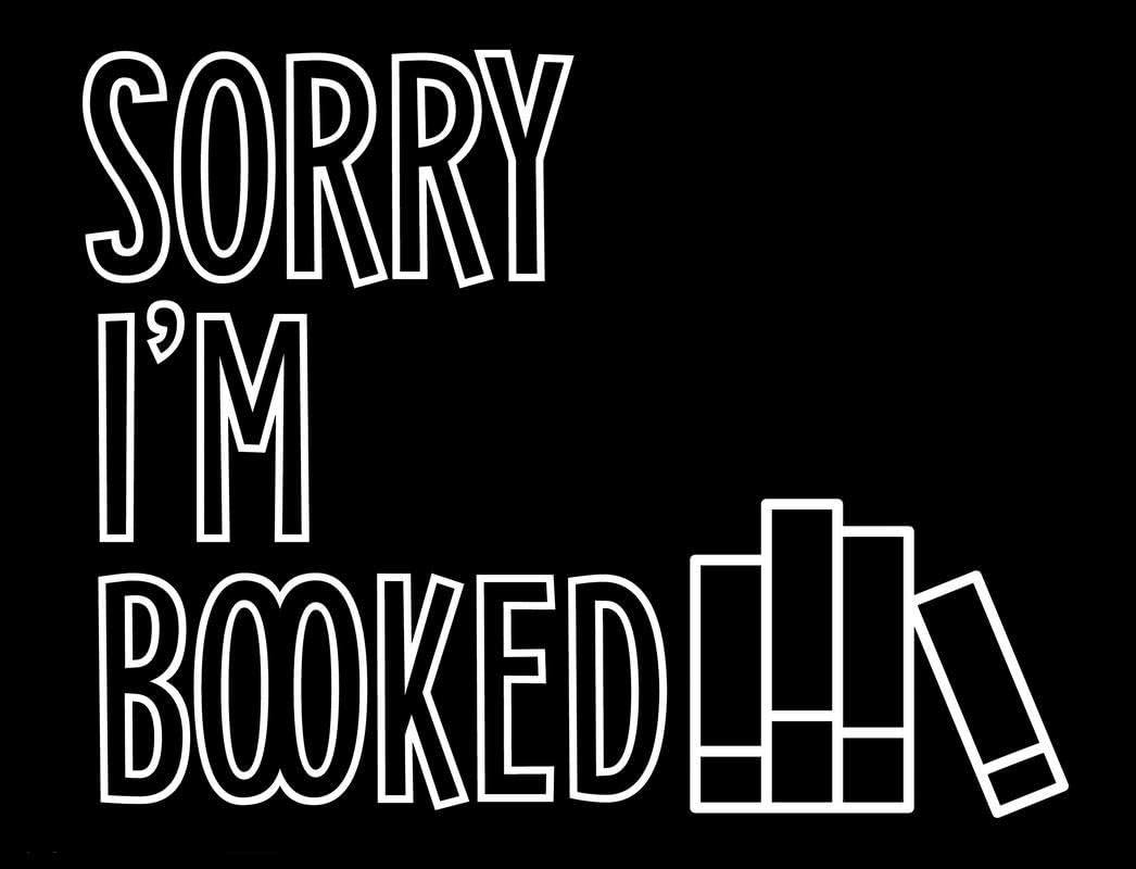 Sorry, I'm Booked Books Funny NOK Decal Vinyl Sticker |Cars Trucks Vans Walls Laptop|White|5.5 x 4.0 in|NOK536