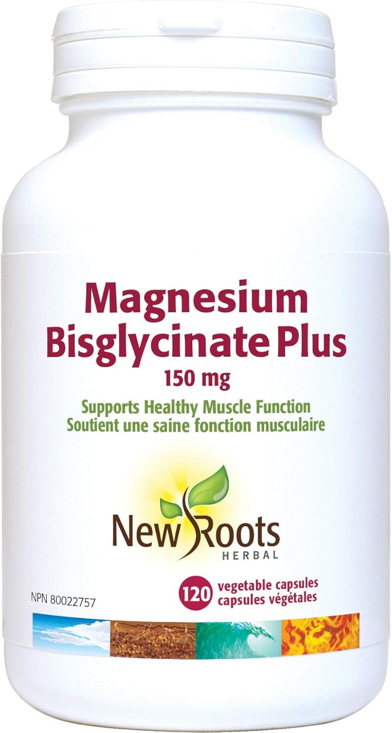 Magnesium Bisglycinate New Roots Herbal 120 Vegetable