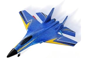 KAMOJI Gravity Glider Airplane, 2025 New Gravity Glider Remote Control Airplane, 2.4 GHZ 2 Channels Remote Control Glider RC Planes (Blue)