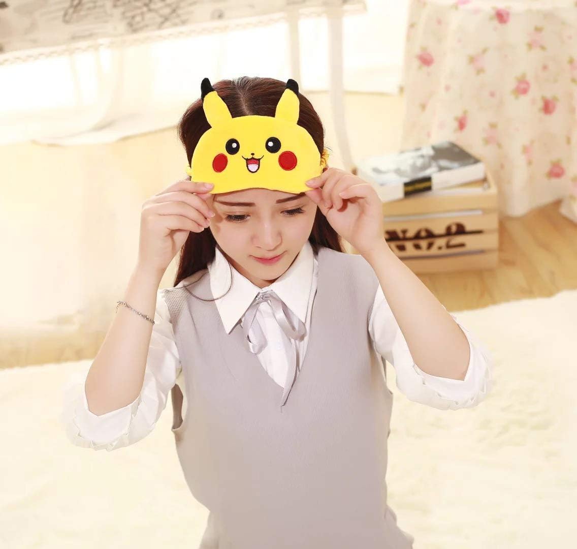 Cute Pikachu Sleep Mask Comfortable & Soft Eye Cover Sleep: Health & Personal Care