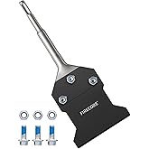 SDS Plus Floor Scraper with Spare Bolts and Nuts, Firecore 4 Inch x 10 Inch Rustproof Tile Removal Tool Thinset Remover Chise