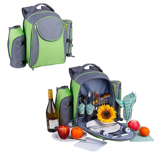 Heqianqian Mochila de Picnic Mochila de Picnic Multifuncional para ...