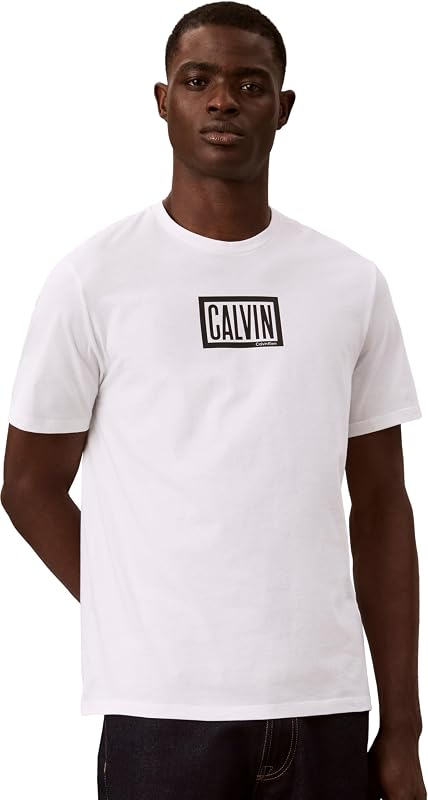 T-Shirt da Uomo SS 30s EU Boxed Calvin Graphic T Lv04rh818g (Confezione da 1), Bianco (Bianco Brillante), XXS